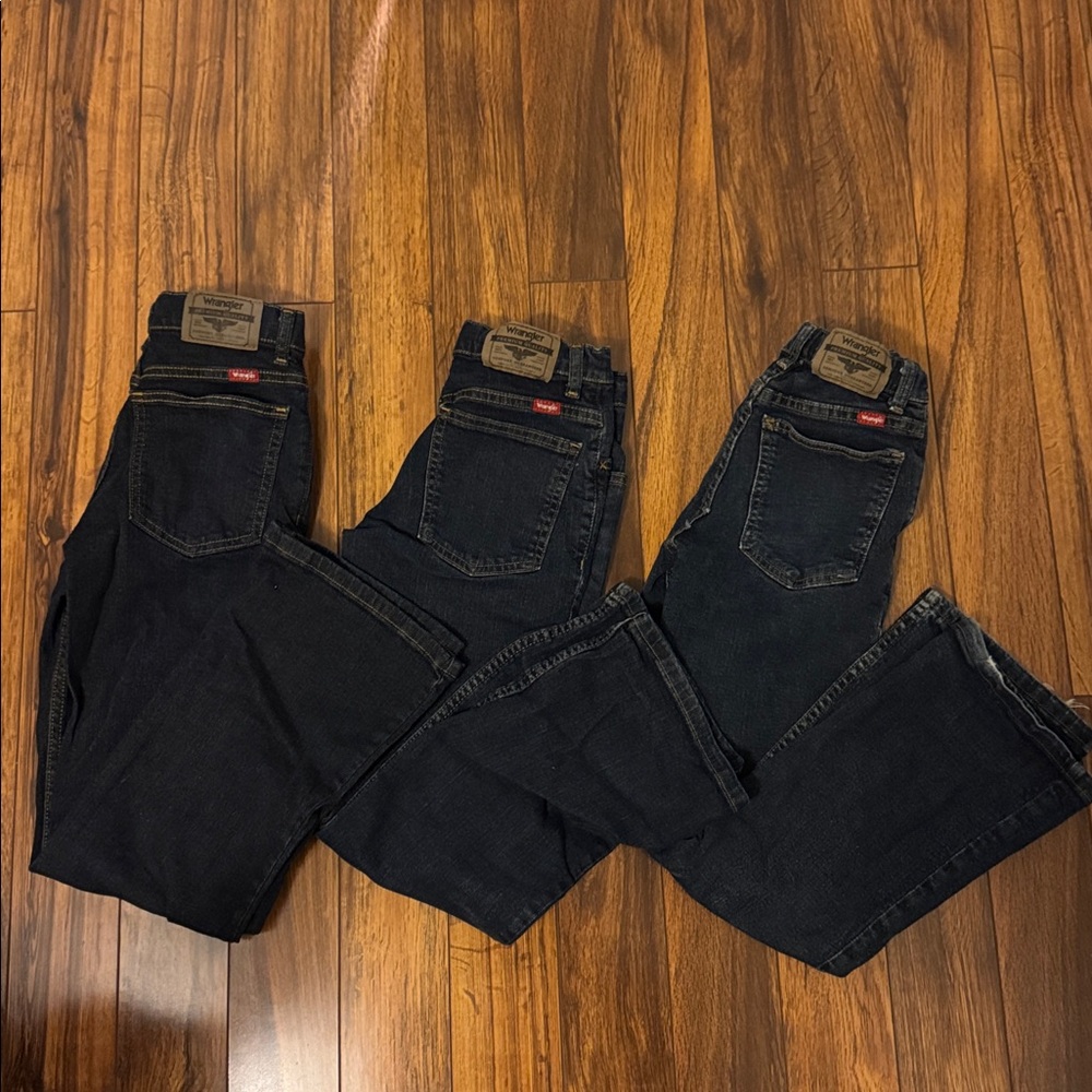 Classic Wrangler Blue Denim Bootcut Jeans